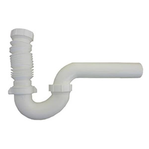 Larsen Supply Co Larsen Supply 03-4235 White Flexible PVC P-Trap - 1.5 in. 661536 - main